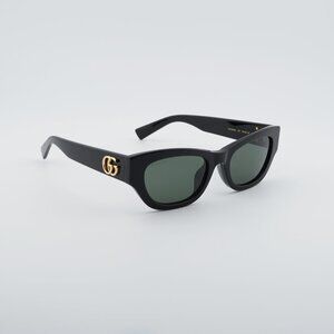 Gucci GG1954SA 001 Sunglasses Black Cat Eye Frame, Grey Lenses